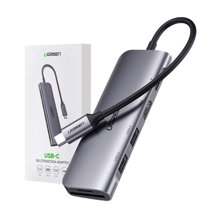UGREEN ADAPTER 6W1 USB-C HDMI 2X USB-A 3.0 DO MACBOOKA IPHONE CZYTNIK SD TF