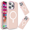 Magnetyczne etui z MagSafe Color Matte Case do iPhone 15 Plus - różowe