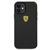 Ferrari FERCAHCP12SBK iPhone 12 mini 5,4" czarny/black hardcase On Track Real Carbon