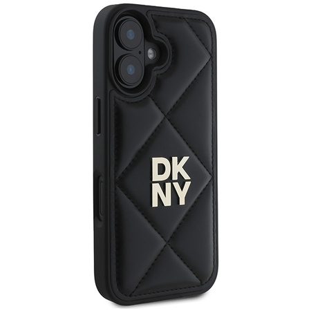DKNY ETUI HARDCASE QUILTED STACK LOGO DO IPHONE 16 6.1 WZÓR W KRATKĘ Z LOGO