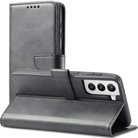 Magnet Case elegancki futerał etui pokrowiec z klapką i funkcją podstawki Samsung Galaxy S22+ (S22 Plus) czarny