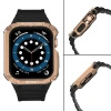 Protect Strap Band opaska z etui do Apple Watch 7 / 6 / 5 / 4 / 3 / 2 / SE (45 / 44 / 42mm) obudowa pancerny pokrowiec na zegarek czarny