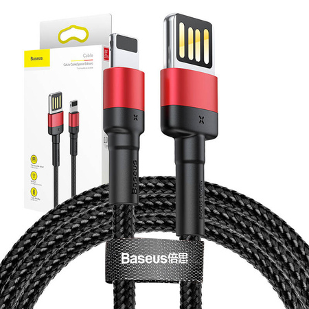 BASEUS KABEL DO LIGHTNING 1M 2,4A DO IPHONE X XS XR 11 12 13 14 DWUSTRONNY