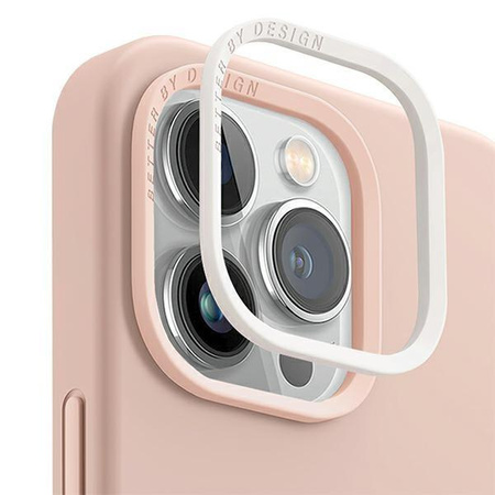 Etui Uniq Lino na iPhone 14 Pro Max - różowe blush