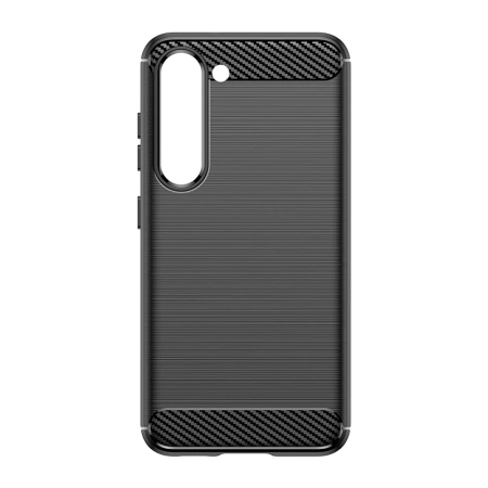 Carbon Case etui Samsung Galaxy S23+ elastyczny silikonowy karbonowy pokrowiec czarne