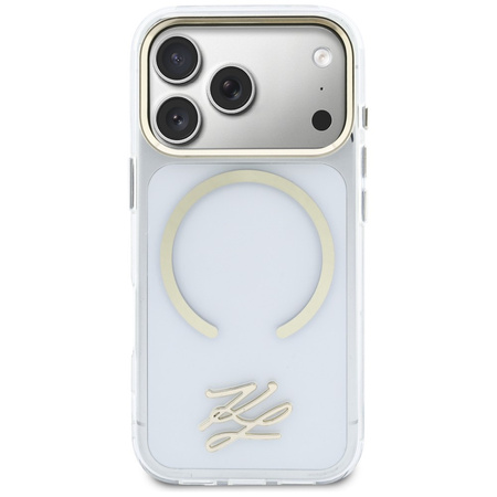 Etui Karl Lagerfeld IML KL Script Logo   MagSafe do iPhone 17 Pro Max przezroczysty