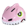Kask rowerowy dziecięcy Wozinsky motyw dinozaur 52-56 cm - różowy