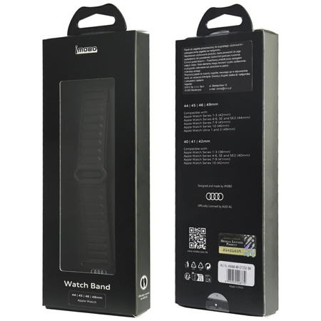 AUDI PASEK DO APPLE WATCH 44 45 46 49MM SKÓRA SYNTHETYCZNA MAGNETYCZNY RING