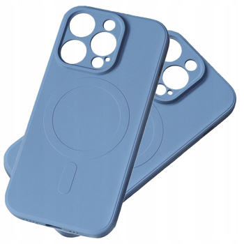 Silikonowe etui kompatybilne z MagSafe do iPhone 15 Plus Silicone Case - granatowy