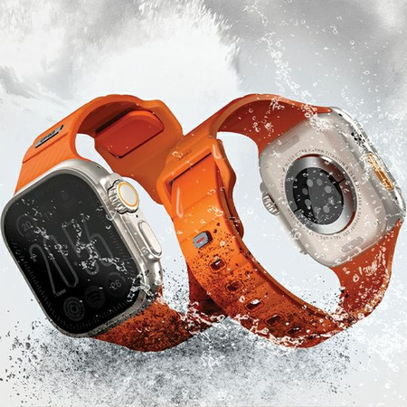 UNIQ pasek Stride Apple Watch Series1/2/3/4/5/6/7/8/9/SE/SE2/Ultra/Ultra 2 42/44/45/49mm FKM Rubber Strap szary/chalk grey