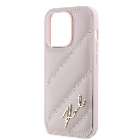 KARL LAGERFELD ETUI HARDCASE DO IPHONE 14 PRO 6,1 KLHCP14LPQDSMGP DIAGONAL