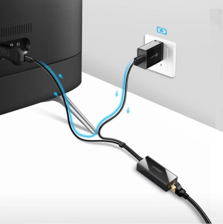 UGREEN KARTA SIECIOWA ZEWNETRZNA DO CHROMECAST ZŁĄCZE MICRO USB 100MB/S 1M
