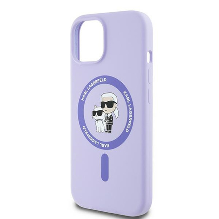 KARL LAGERFELD POKROWIEC HARDCASE SILICONE DO IPHONE 15 6.1 DO MAGSAFE