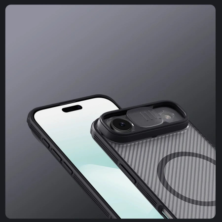 Etui Nillkin CamShield Pro kompatybilne z MagSafe na iPhone 17 Air - przezroczyste czarne