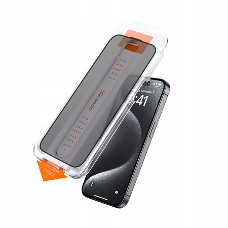 MCDODO EZ PASTE TEMPERED GLASS PRIVACY GLASS FOR IPHONE 16 PRO MAX