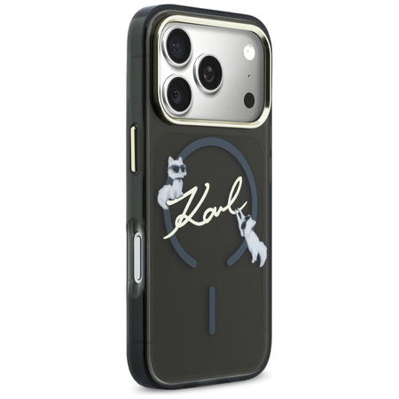 Etui Karl Lagerfeld IML Choupettes Karl  Script Logo MagSafe do iPhone 17 Pro czarny