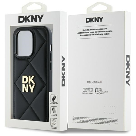 DKNY ETUI HARDCASE DO IPHONE 14 PRO MAX 6.7 QUILTED STACK LOGO OCHRONA