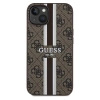 Etui Guess 4G Printed Stripes MagSafe na iPhone 15 / 14 / 13 - brązowe