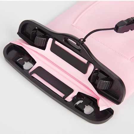 Wodoodporne etui z opaską do telefonu armband PVC - niebieskie