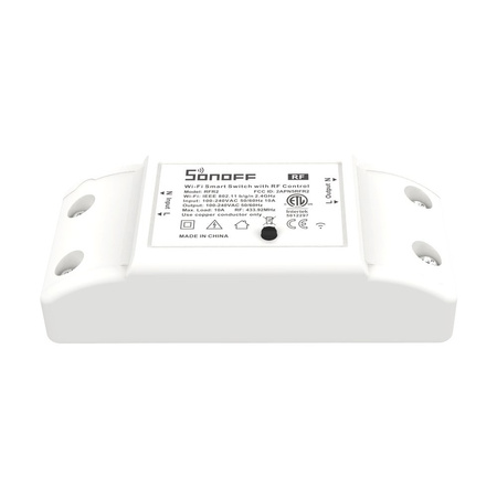 Sonoff RFR2 inteligentny bezprzewodowy przełącznik przekaźnik sterownik Wi-Fi 433 MHz RF biały (M0802010002)