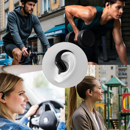 Słuchawki Bluetooth 4smarts SkyBuds OWS  z ekranem AI, czarny