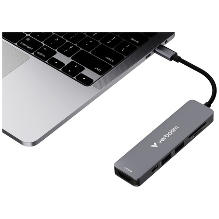 VERBATIM HUB MULTIFUNKCYJNY USB-C DO SAMSUNG HUAWEI LAPTOPA HDMI SD MICROSD