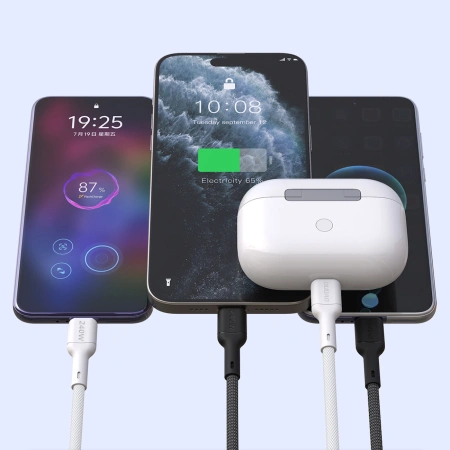DUDAO KABEL USB-C 240W PD DO TELEFONÓW 2M SZYBKIE ŁADOWANIE I PRZESYŁANIE