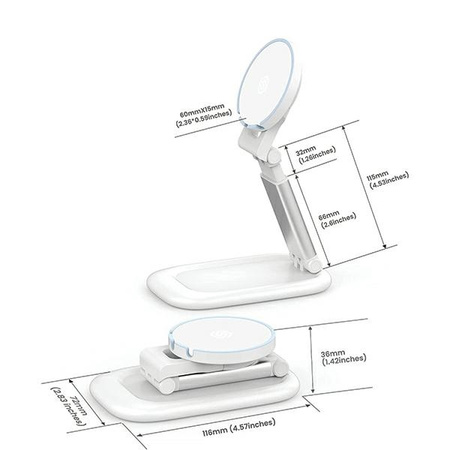 SODI STOJAK INDUKCYJNY DO MAGSAFE IPHONE 12 13 14 15 DO ŁADOWANIA W BIURZE