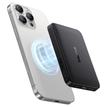 Powerbank Baseus EnerFill FM12 10000mAh 22,5W Qi2 kompatybilny z MagSafe z kablem Baseus Simple USB-C 20V/3A 30cm - czarny