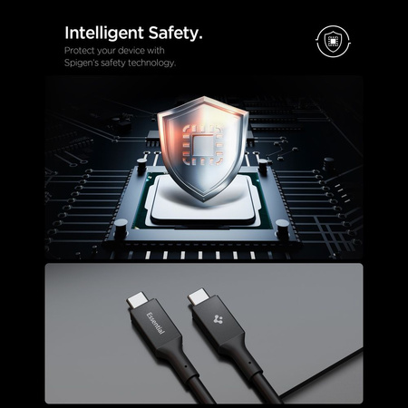 SPIGEN EB24012CC ESSENTIAL TYPE-C CABLE 240W 120CM BLACK