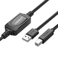 Kabel do drukarki Ugreen US122 USB-B USB-A 2.0 10m - czarny