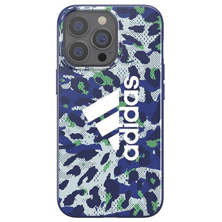 Etui Adidas OR Snap Case Leopard na iPhone 13/13 Pro - niebieskie 47260