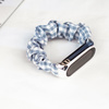 Materiałowa opaska do Xiaomi Mi Band 6 / 5 / 4 / 3 pasek bransoletka gumka scrunchies czerwony