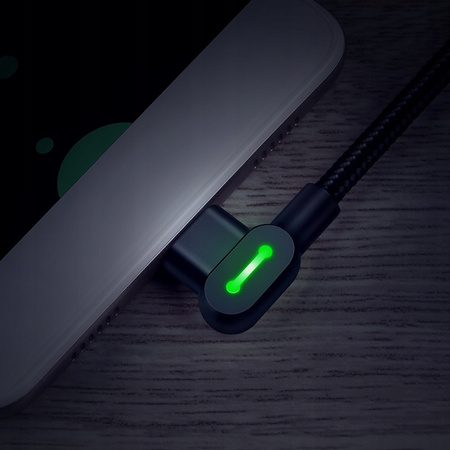 Mcdodo phone cable, fast charging, 90° LED angle, MICRO USB 3m black