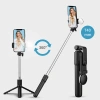 HURTEL SELFIE STICK TEELESKOPOWY TRIPOD Z OKRĄGŁĄ LAMPĄ DO TELEFONÓW 0.71M
