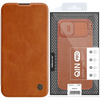 Nillkin Qin Leather Pro Case etui iPhone 14 Pro Max osłona na aparat kabura pokrowiec obudowa z klapką brązowy