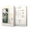 Guess zestaw ładowarka MagSafe + etui do iPhone 14 Pro 6,1" zielone Jungle (GUBPP14LHJEACSA)