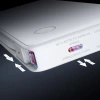 Powerbank Baseus Airpow Lite 10000mAh 22,5W z wbudowanymi kablami USB-C i Lightning - biały