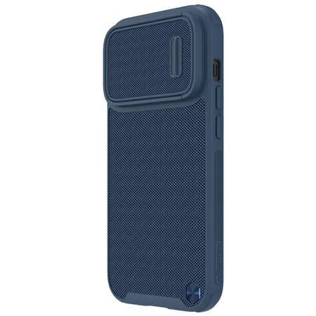 Nillkin Textured S Case etui iPhone 14 Pro pancerny pokrowiec z osłoną na aparat niebieski