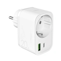 PURO ŁADOWARKA 20W POWER DELIVERY DO APPLE SAMSUNG USB-C USB-A Z GNIAZDEM