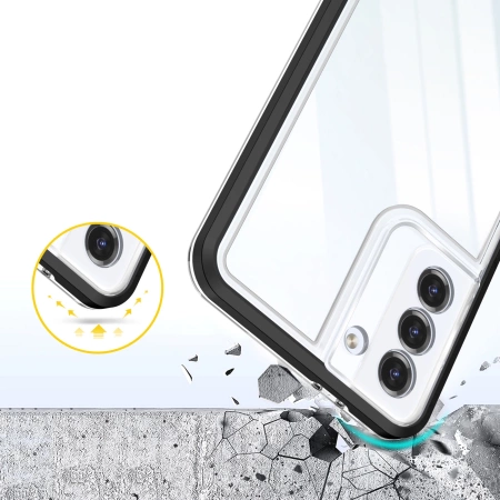 HURTEL CLEAR 3IN1 ETUI DO SAMSUNG GALAXY S23 Z RAMKĄ SILIKONOWYM POKROWCEM