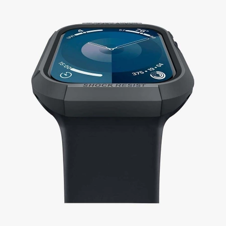Etui Spigen Rugged Armor na Apple Watch 4 / 5 / 6 / 7 / 8 / 9 / SE (44 / 45 mm) - ciemnoszare