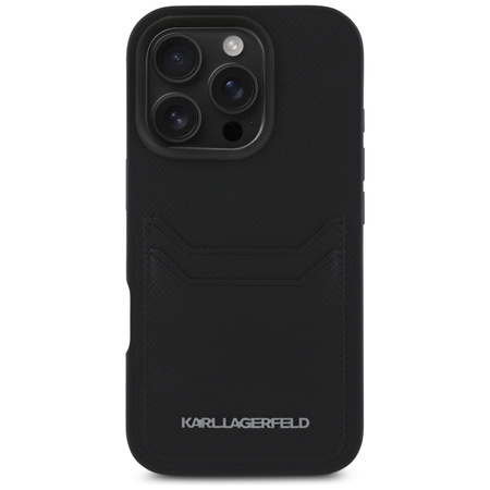 KARL LAGERFELD ETUI HC GRAINED PU CARDSLOT METAL ELONG DO IPHONE 16 PRO