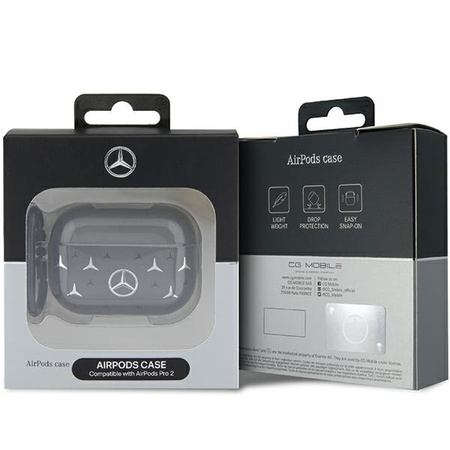 MERCEDES ETUI DO AIRPODS PRO 2 2022 2023 POKROWIEC WZÓR LARGE STAR OCHRONNY