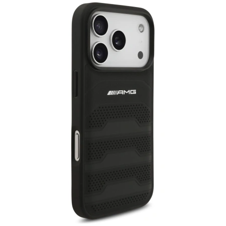 MERCEDES ETUI AMG LEATHER DEBOSSED LINES LOGO DO IPHONE 17 PRO LUKSUSOWE