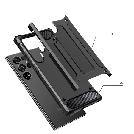 HURTEL ETUI HYBRID ARMOR DO SAMSUNG GALAXY S24 ULTRA ZABEZPIECZENIE NA 100%