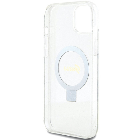 GUESS ETUI HARDCASE RING STAND DO IPHONE 15 PLUS 14 PLUS DO MAGSAFE GLITTER