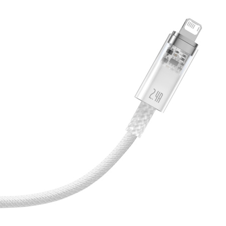 Baseus Explorer Series kabel przewód USB – Lightning 2,4A 2 m biały (CATS010102)