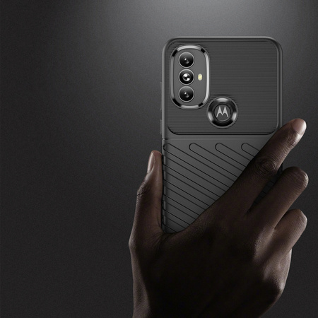 Thunder Case elastyczne pancerne etui pokrowiec Motorola Moto G Power 2022 czarny
