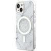 Etui Guess GUHMP14MPCUMAH na iPhone 14 Plus 6.7" - białe Marble MagSafe